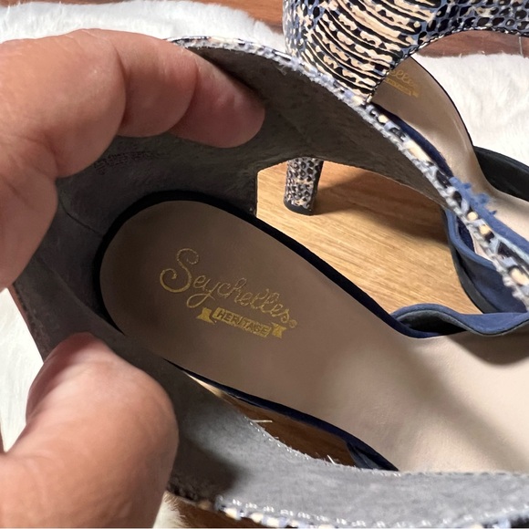 Seychelles Hopeful Leather and Suede Ankle Strap Heels Size 9 - Picture 9 of 14